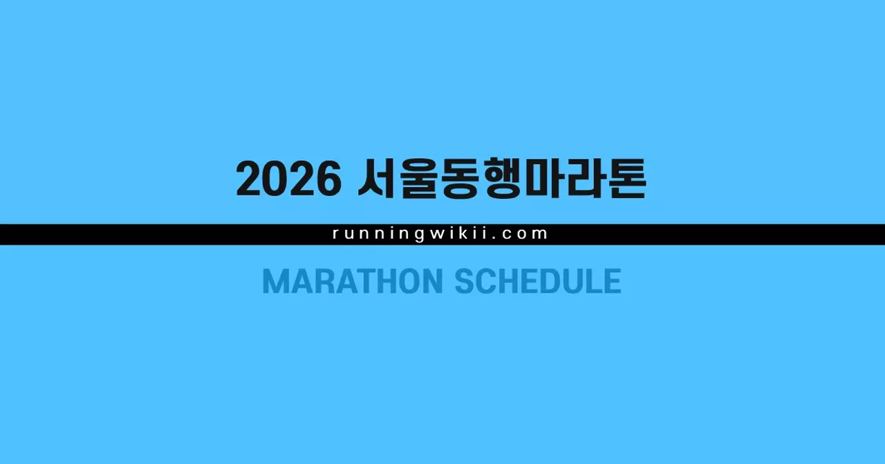 가을 마라톤 시즌이 돌아옵니다 — 2026년 10~11월 국내 주요 대회와 남은 준비